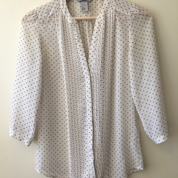 H&M sheer polka dot blouse - Picture 2 of 6